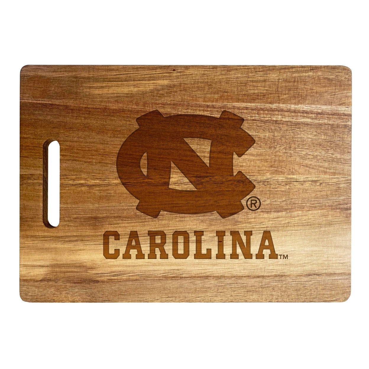 UNC Tar Heels Engraved Wooden Cutting Board 10 X 14 Acacia Wood - Large Engraving