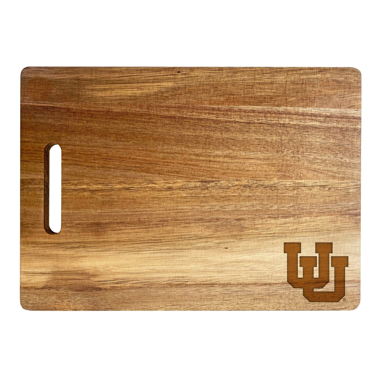Utah Utes Engraved Wooden Cutting Board 10 X 14 Acacia Wood - Small Engraving