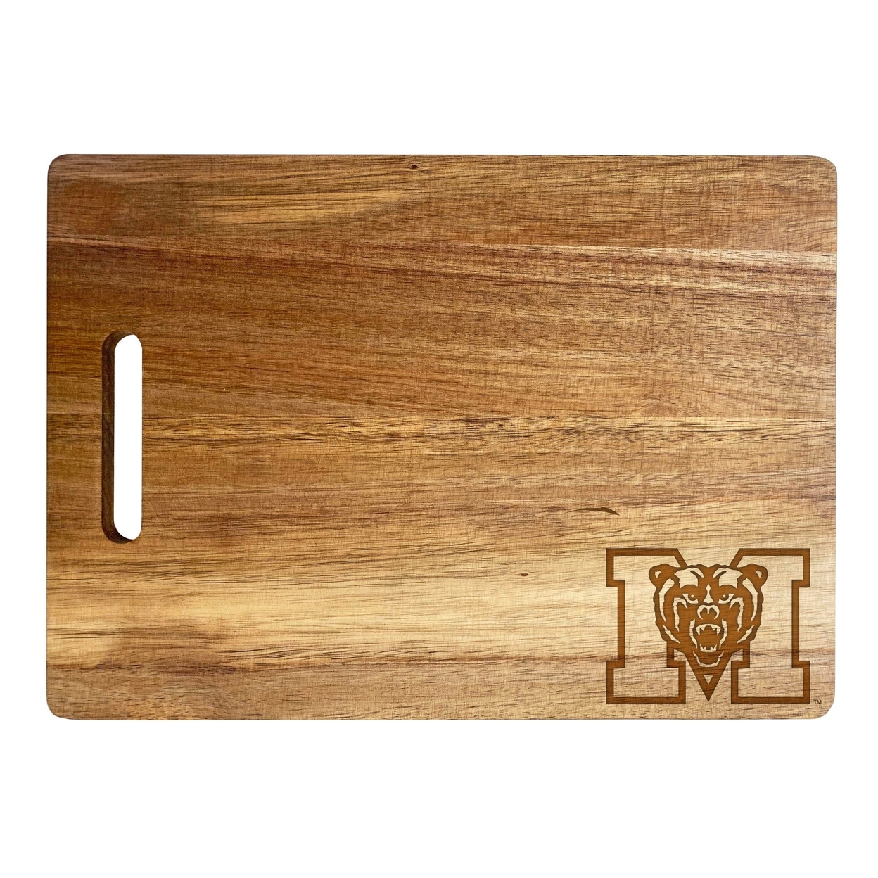 Mercer University Engraved Wooden Cutting Board 10 X 14 Acacia Wood - Small Engraving