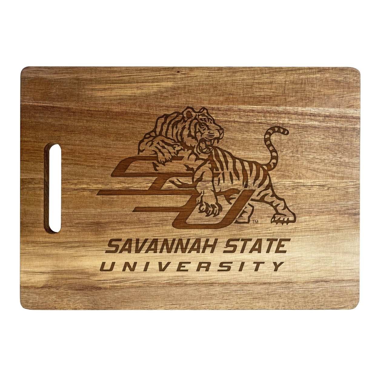 Savannah State University Engraved Wooden Cutting Board 10 X 14 Acacia Wood - Large Engraving