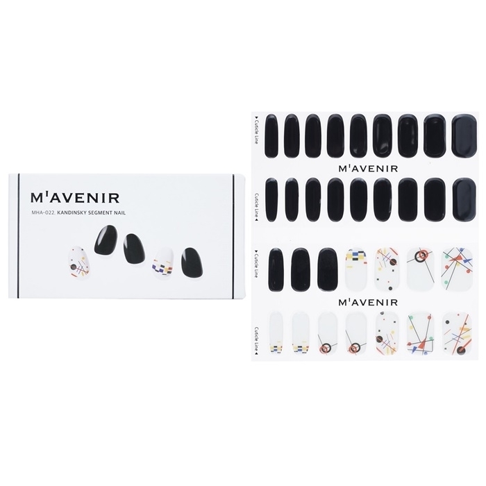 Mavenir Nail Sticker (Black) - # Kandinsky Segment Nail 32pcs