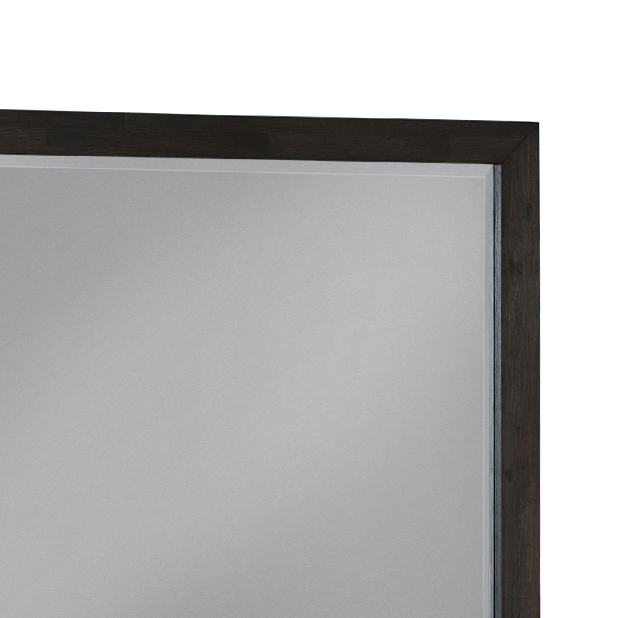 Moe 47 Inch Dresser Mirror With Rectangular Wood Frame, Espresso Brown- Saltoro Sherpi