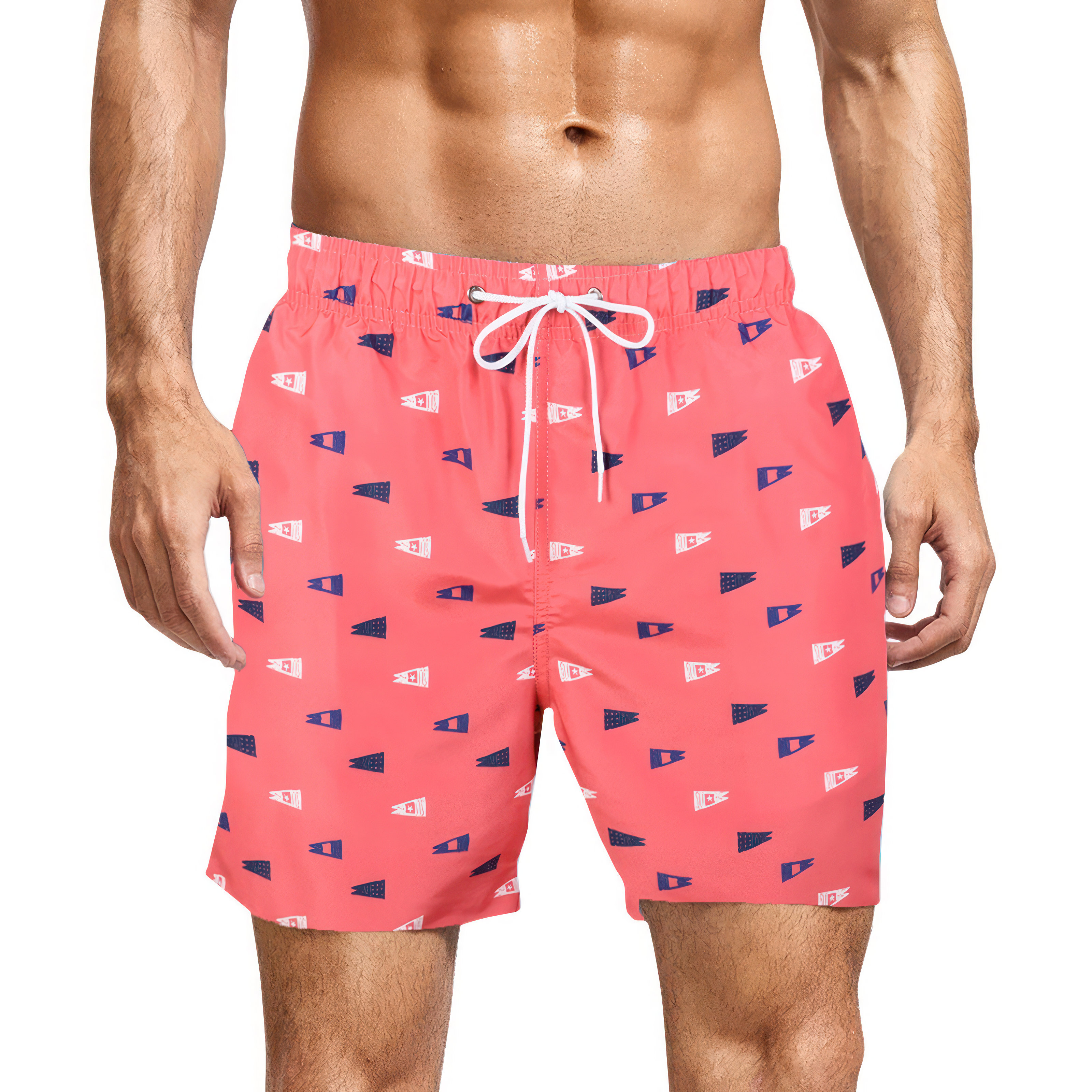 3-Pack Men's Printed Swim Shorts With Pockets Quick Dry Beachwear Bathing Suits Board Trunks - XXL