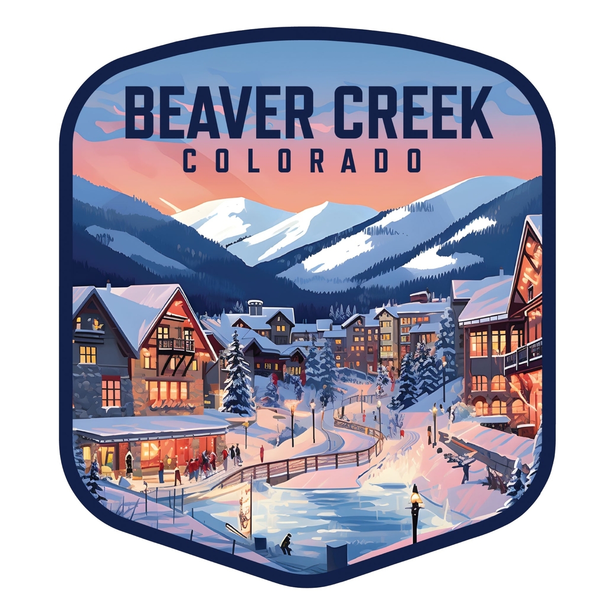 Beaver Creek Colorado Design C Souvenir Vinyl Decal Sticker - 6-Inch