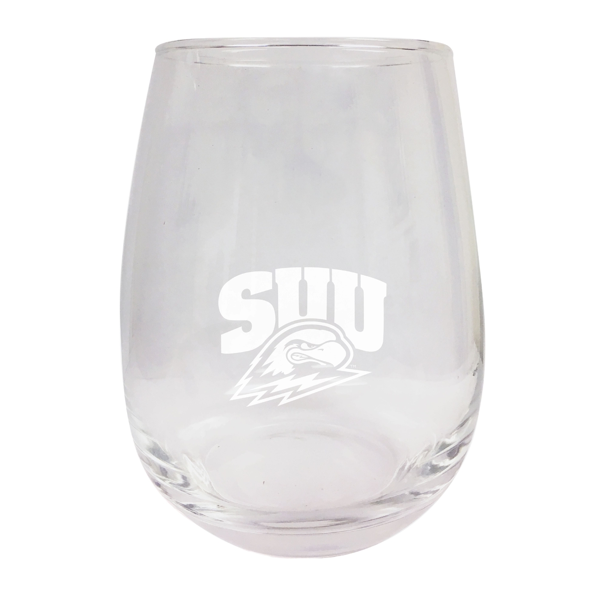 Southern Utah University Etched Stemless Wine Glass