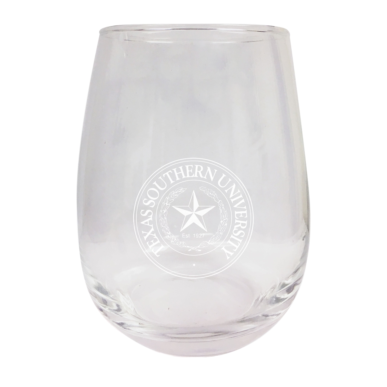 Texas Southern University Etched Stemless Wine Glass