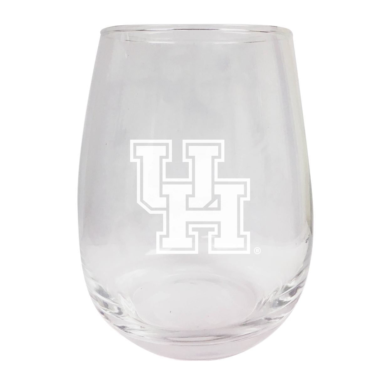 University Of Houston Etched Stemless Wine Glass