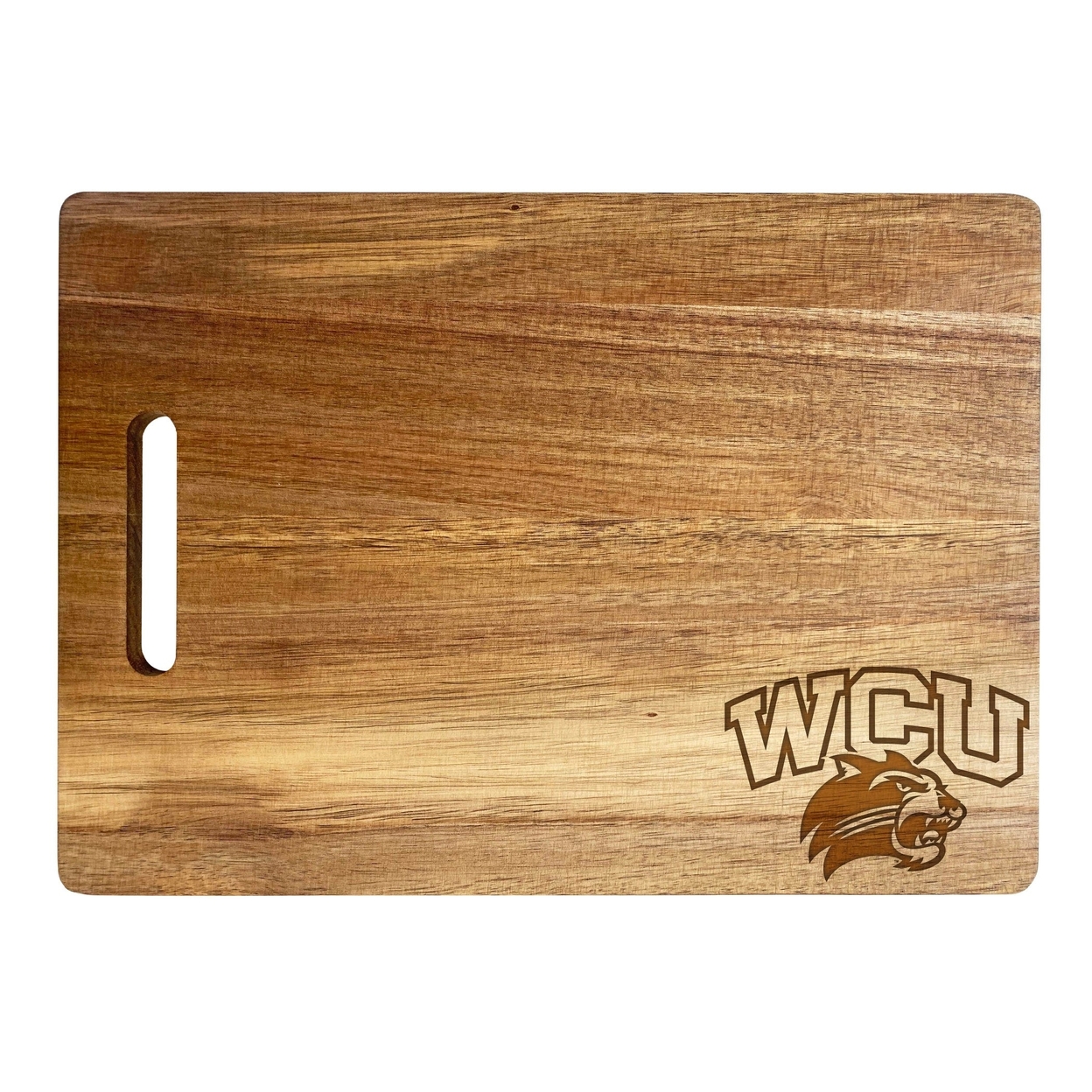 Western Carolina University Engraved Wooden Cutting Board 10 X 14 Acacia Wood - Small Engraving