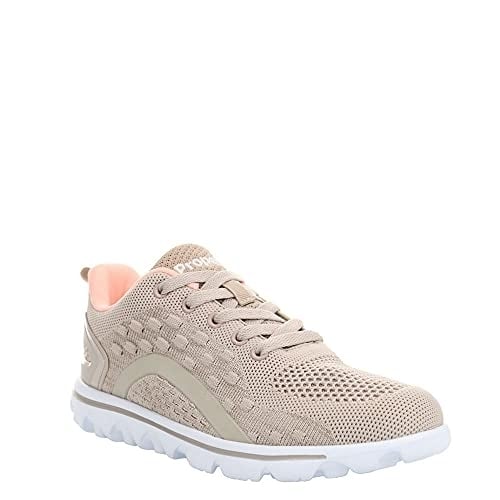 PropÃ©t Women's TravelActiv Axial Sneaker Taupe/Peach - Taupe/Peach, 6 X-Wide