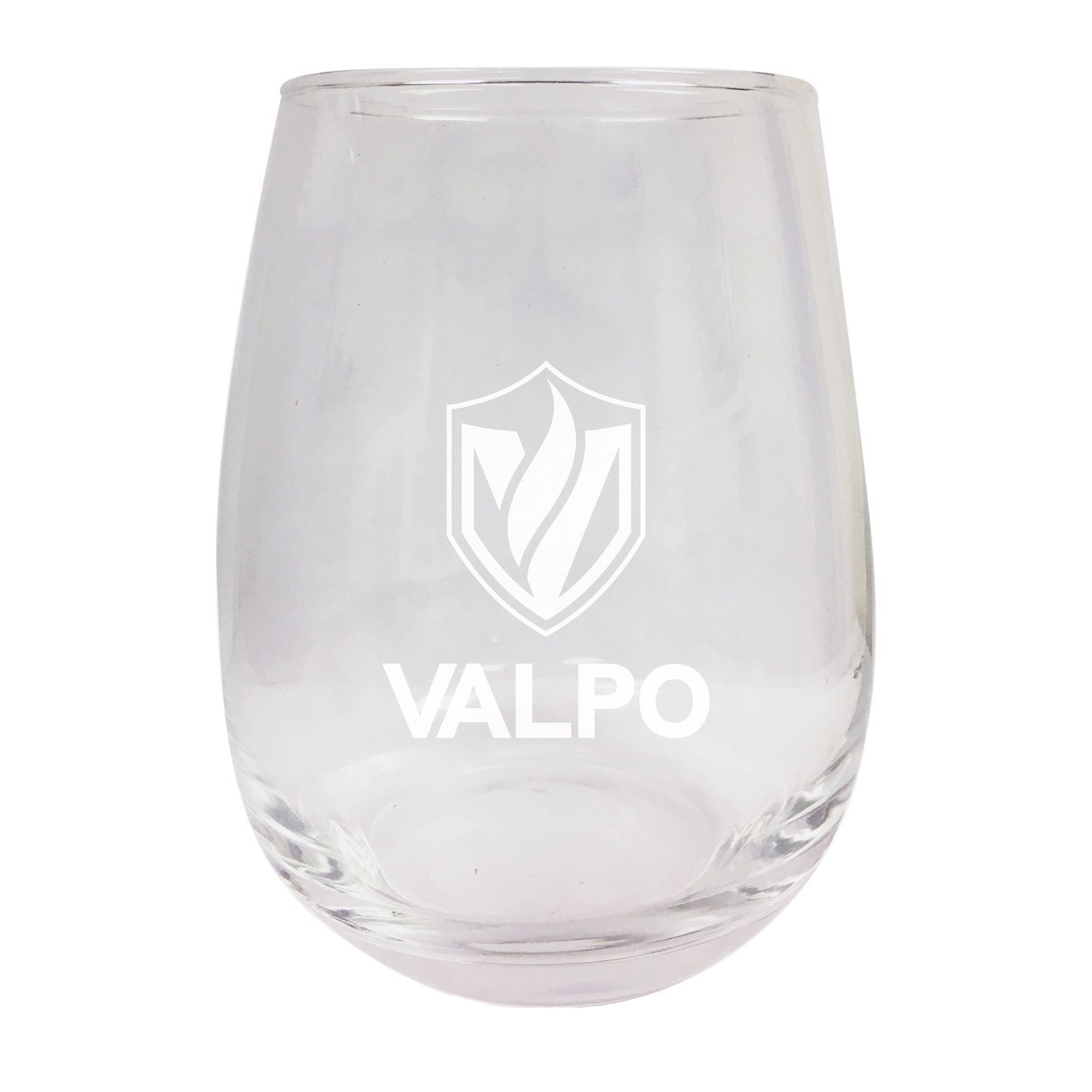 Valparaiso University Etched Stemless Wine Glass