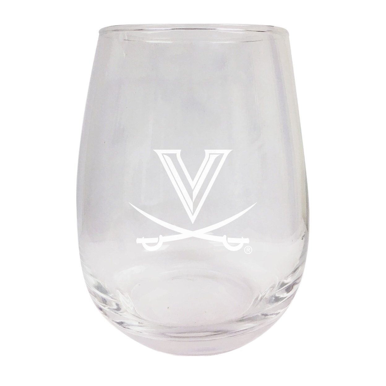 Virginia Cavaliers Etched Stemless Wine Glass