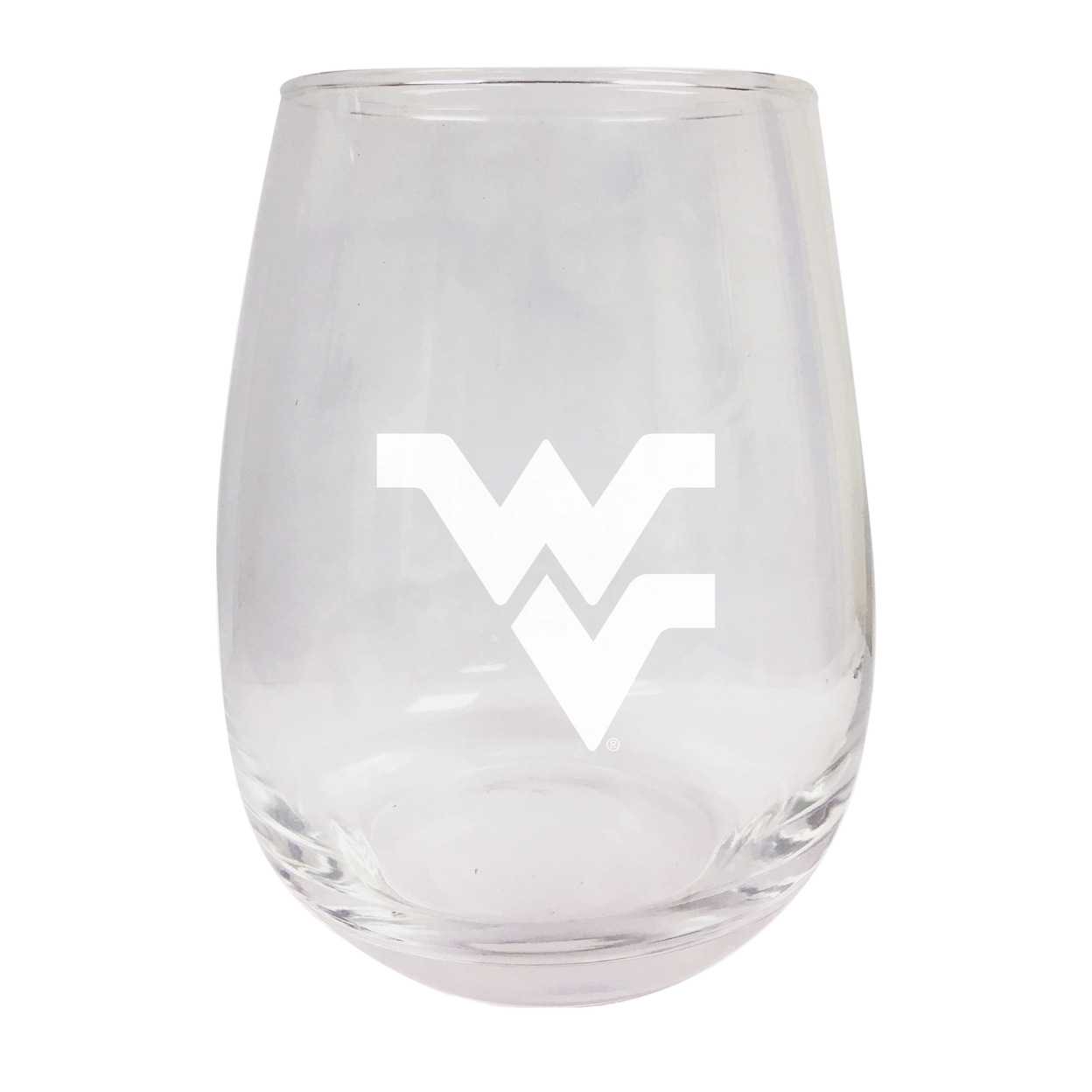 West Virginia Mountaineers Etched Stemless Wine Glass