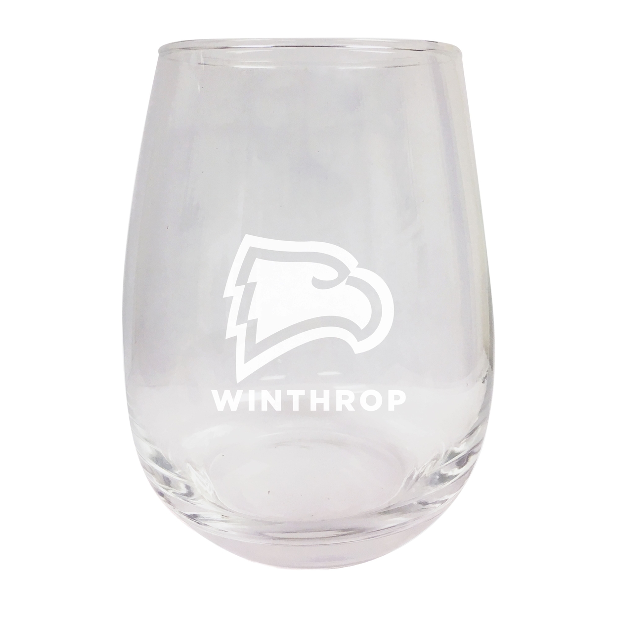 Winthrop University Etched Stemless Wine Glass