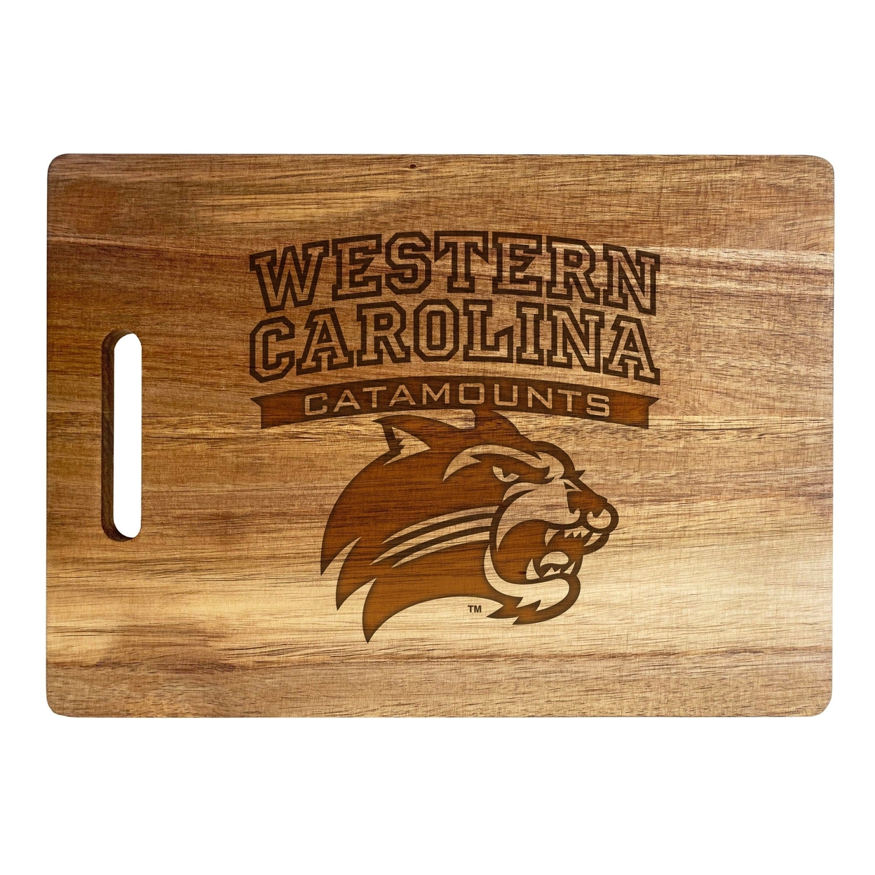 Western Carolina University Engraved Wooden Cutting Board 10 X 14 Acacia Wood - Large Engraving
