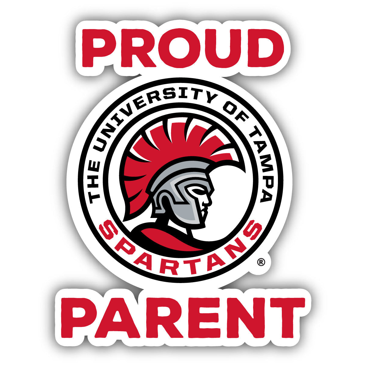 University Of Tampa Spartans Proud Parent 4 Sticker - (4 Pack)