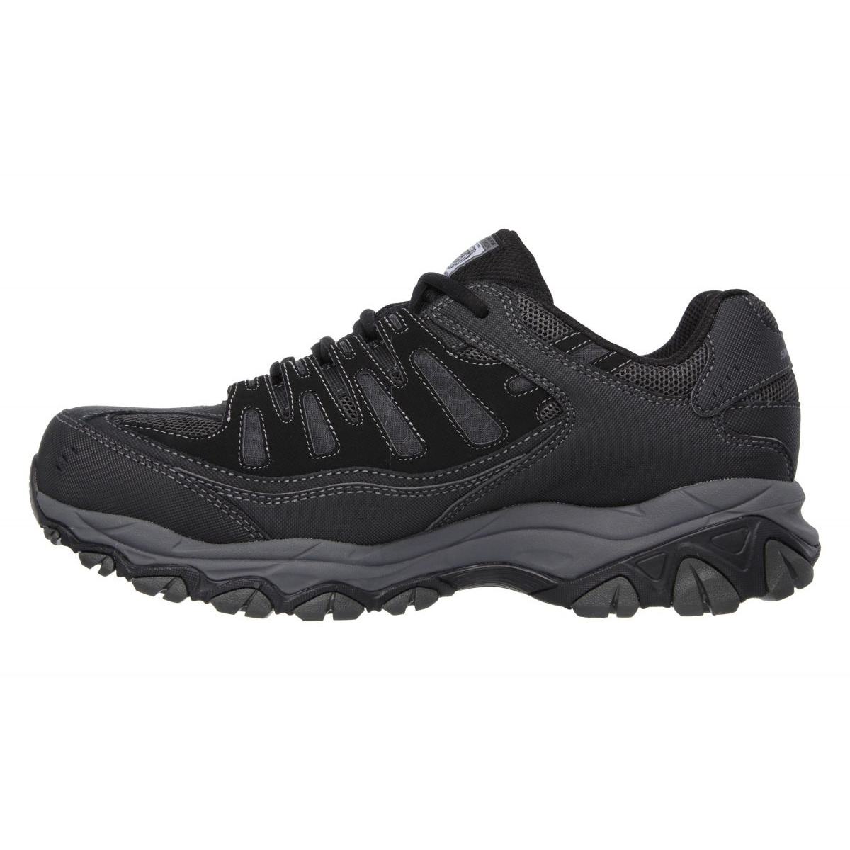 Skechers Men's Cankton-U Industrial Shoe 7 BLACK/CHARCOAL - BLACK/CHARCOAL, 8 Wide