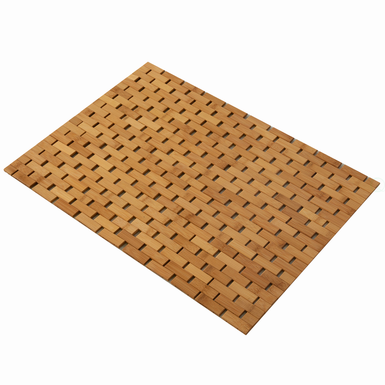 Foldable Bamboo Bath Mat Natural Anti-Slip Rug, Flooring Solution For Stylish Bathroom And Vanity Decor