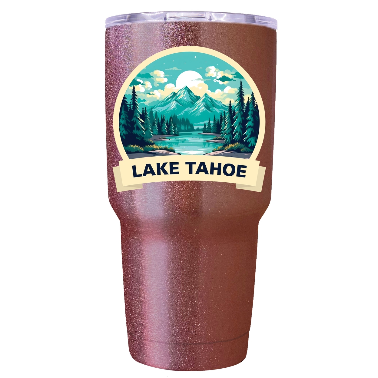 Lake Tahoe California Souvenir 24 Oz Insulated Stainless Steel Tumbler - Rose Gold,,2-Pack