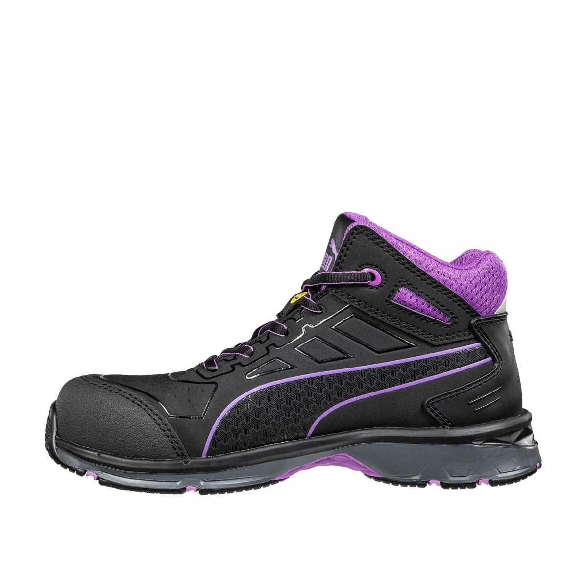 PUMA Safety Women's Stepper 2.0 Mid Composite Toe Work Boot Black - 633895 BLACK - BLACK, 8.5