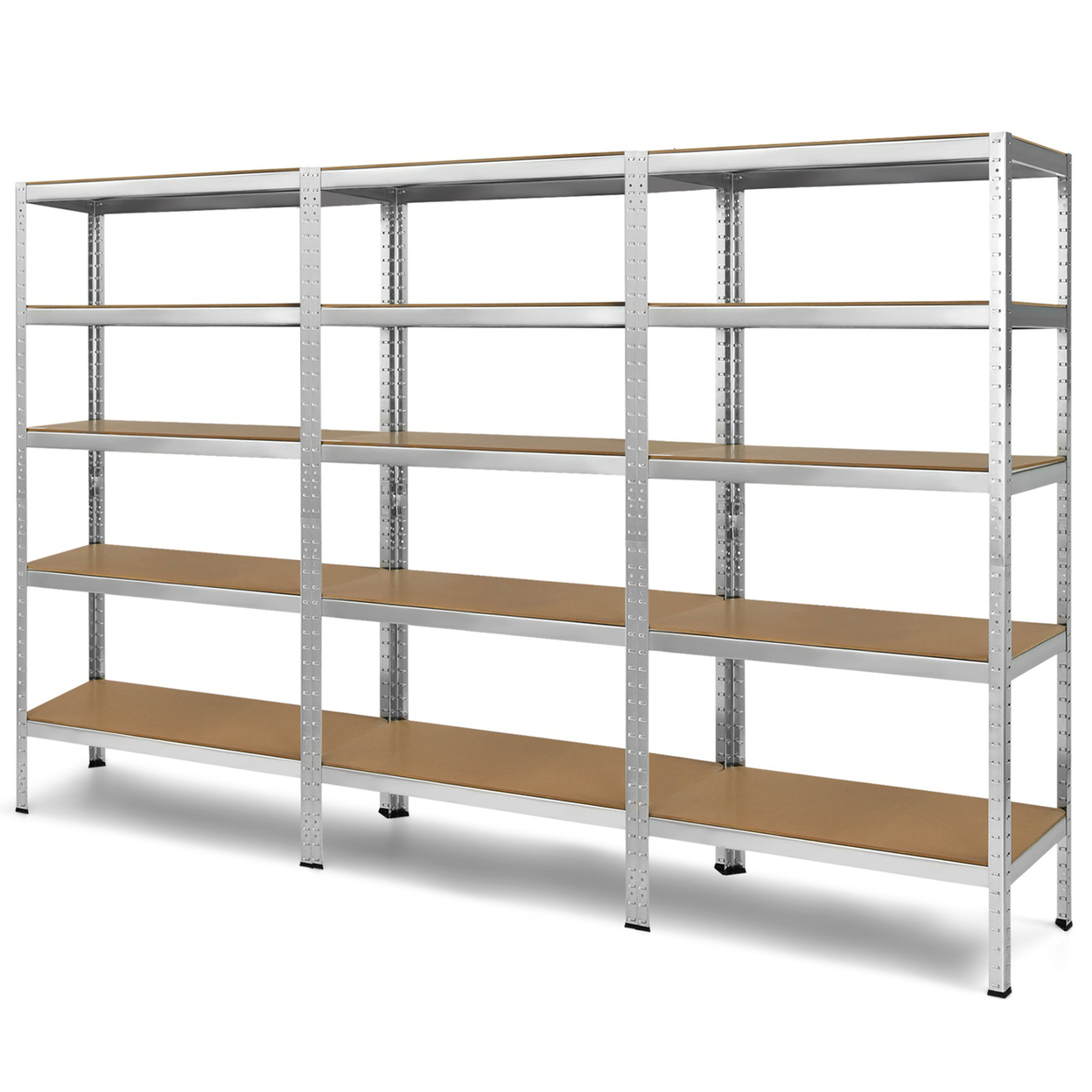 72'' Steel 5-tier Garage Shelf Metal Storage Adjustable Unit Silver - 1 Pc