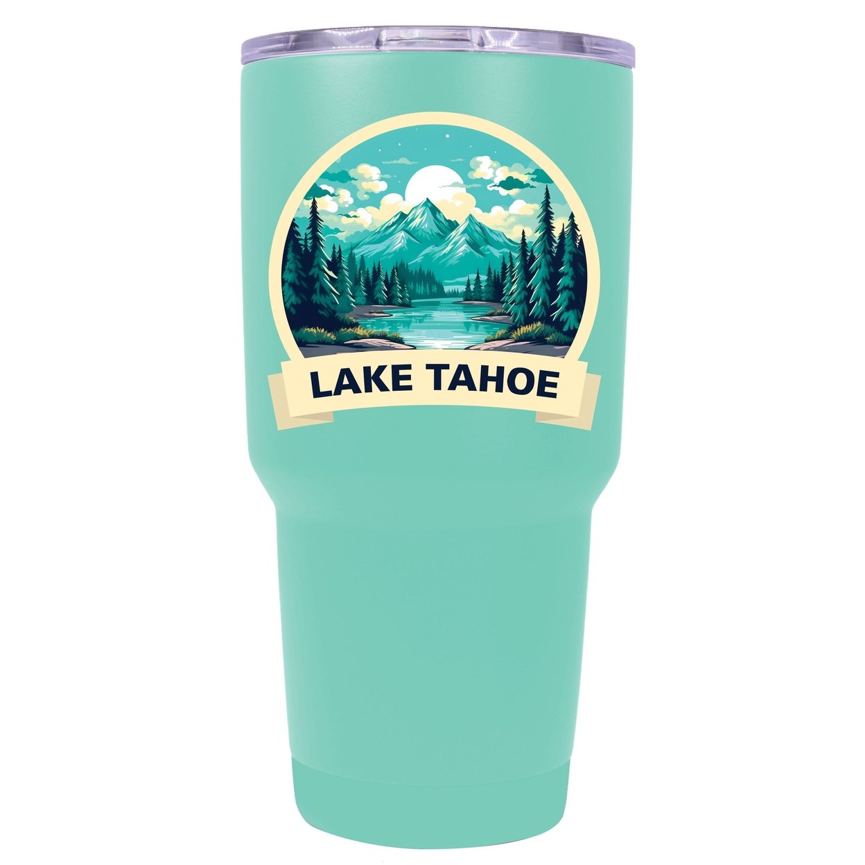 Lake Tahoe California Souvenir 24 Oz Insulated Stainless Steel Tumbler - Coral,,4-Pack