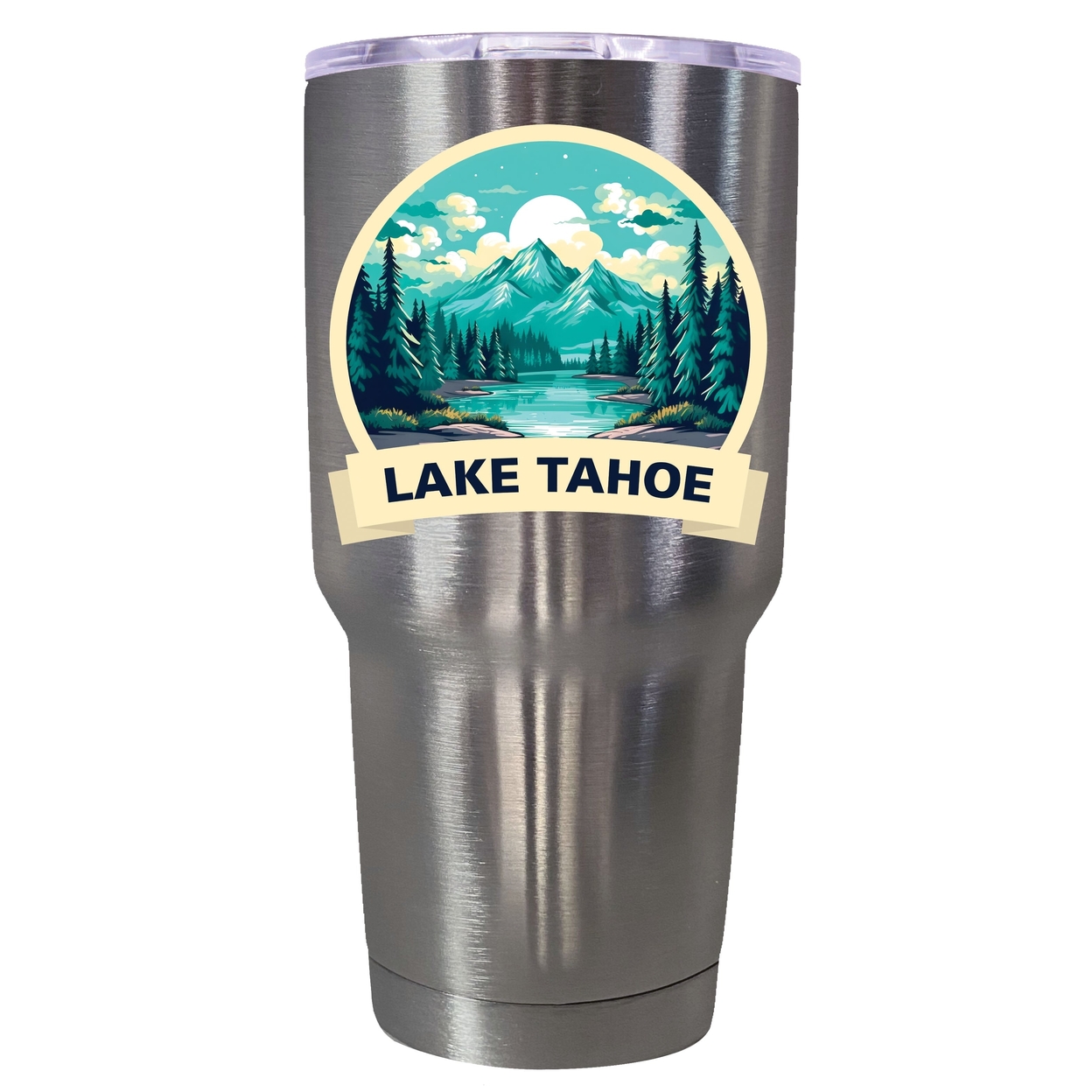 Lake Tahoe California Souvenir 24 Oz Insulated Stainless Steel Tumbler - Seafoam,,4-Pack