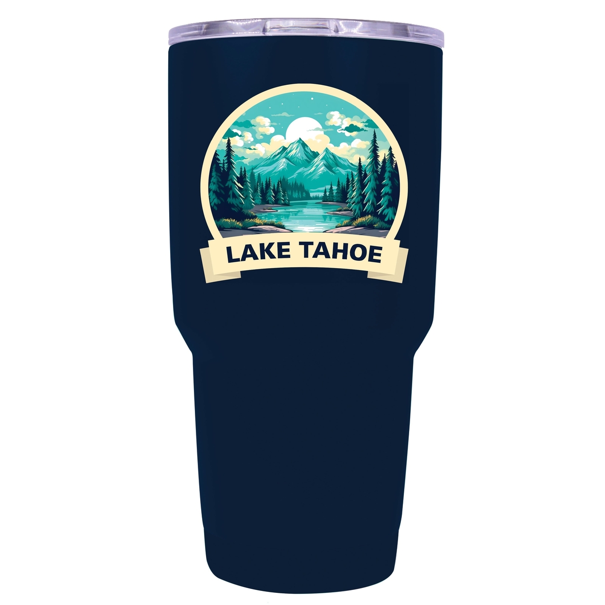 Lake Tahoe California Souvenir 24 Oz Insulated Stainless Steel Tumbler - Navy,,Single