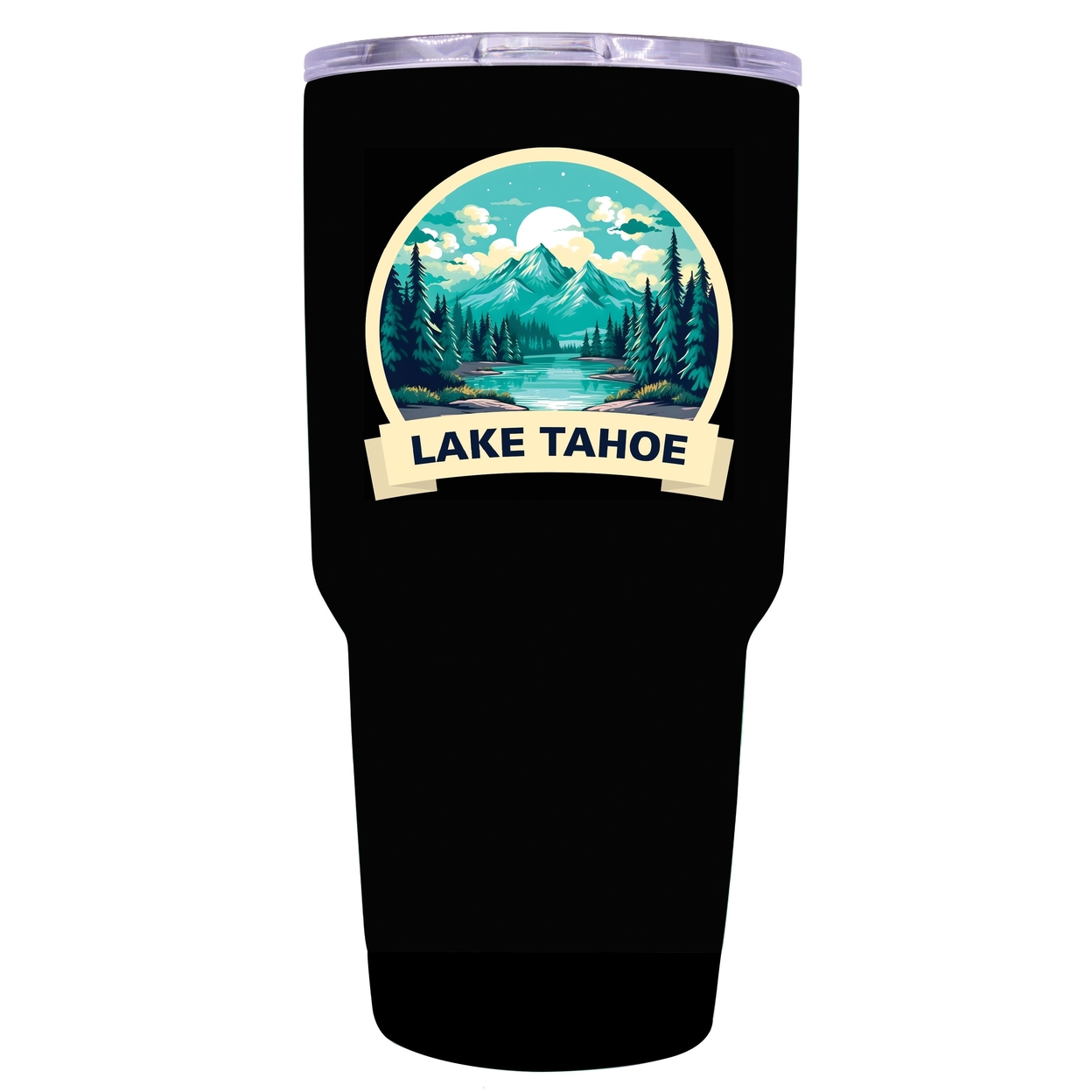 Lake Tahoe California Souvenir 24 Oz Insulated Stainless Steel Tumbler - Black,,2-Pack