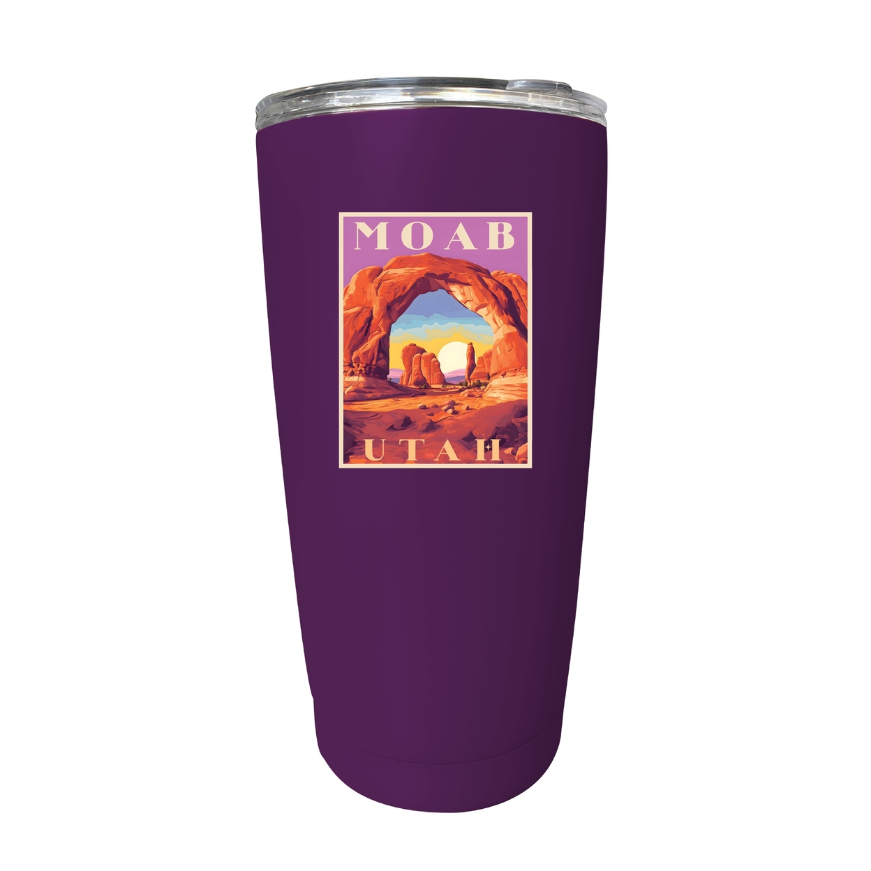 Moab Utah Souvenir 16 Oz Stainless Steel Insulated Tumbler - Pink,,4-Pack