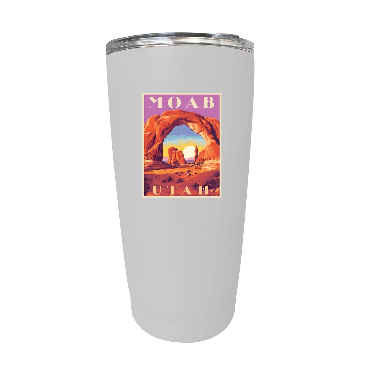 Moab Utah Souvenir 16 Oz Stainless Steel Insulated Tumbler - Yellow,,4-Pack