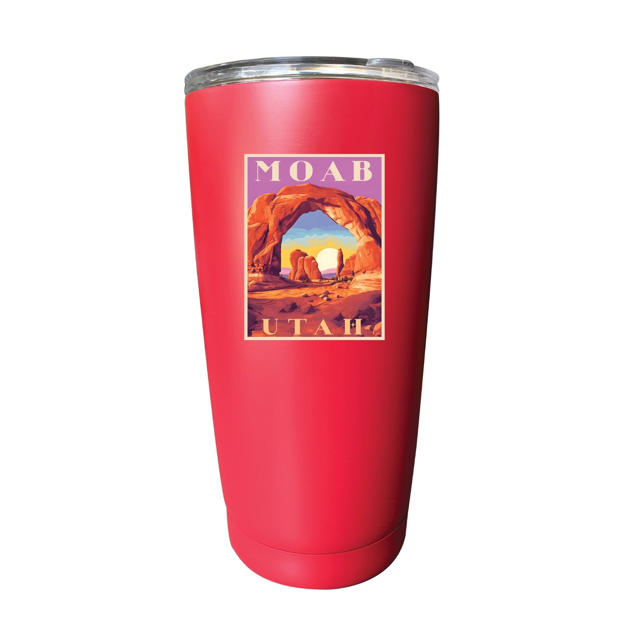 Moab Utah Souvenir 16 Oz Stainless Steel Insulated Tumbler - Red,,4-Pack