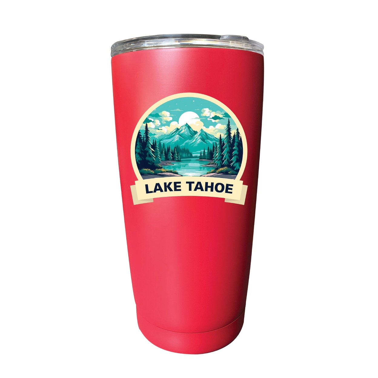 Lake Tahoe California Souvenir 16 Oz Stainless Steel Insulated Tumbler - Red,,2-Pack