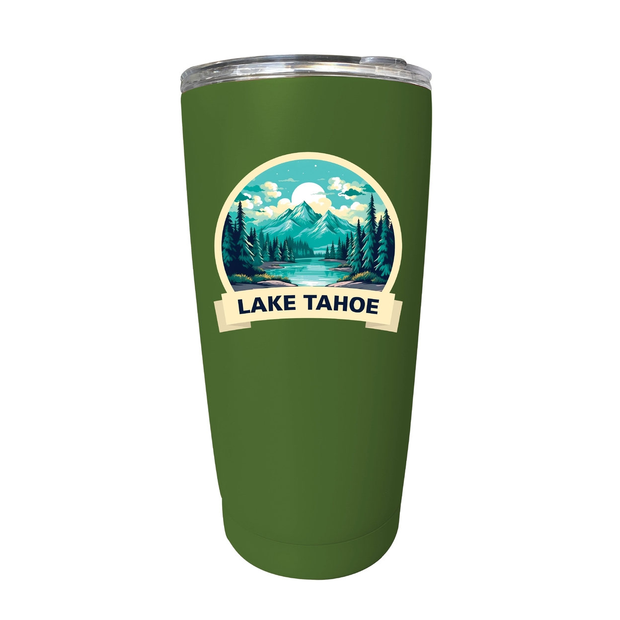 Lake Tahoe California Souvenir 16 Oz Stainless Steel Insulated Tumbler - Green,,2-Pack