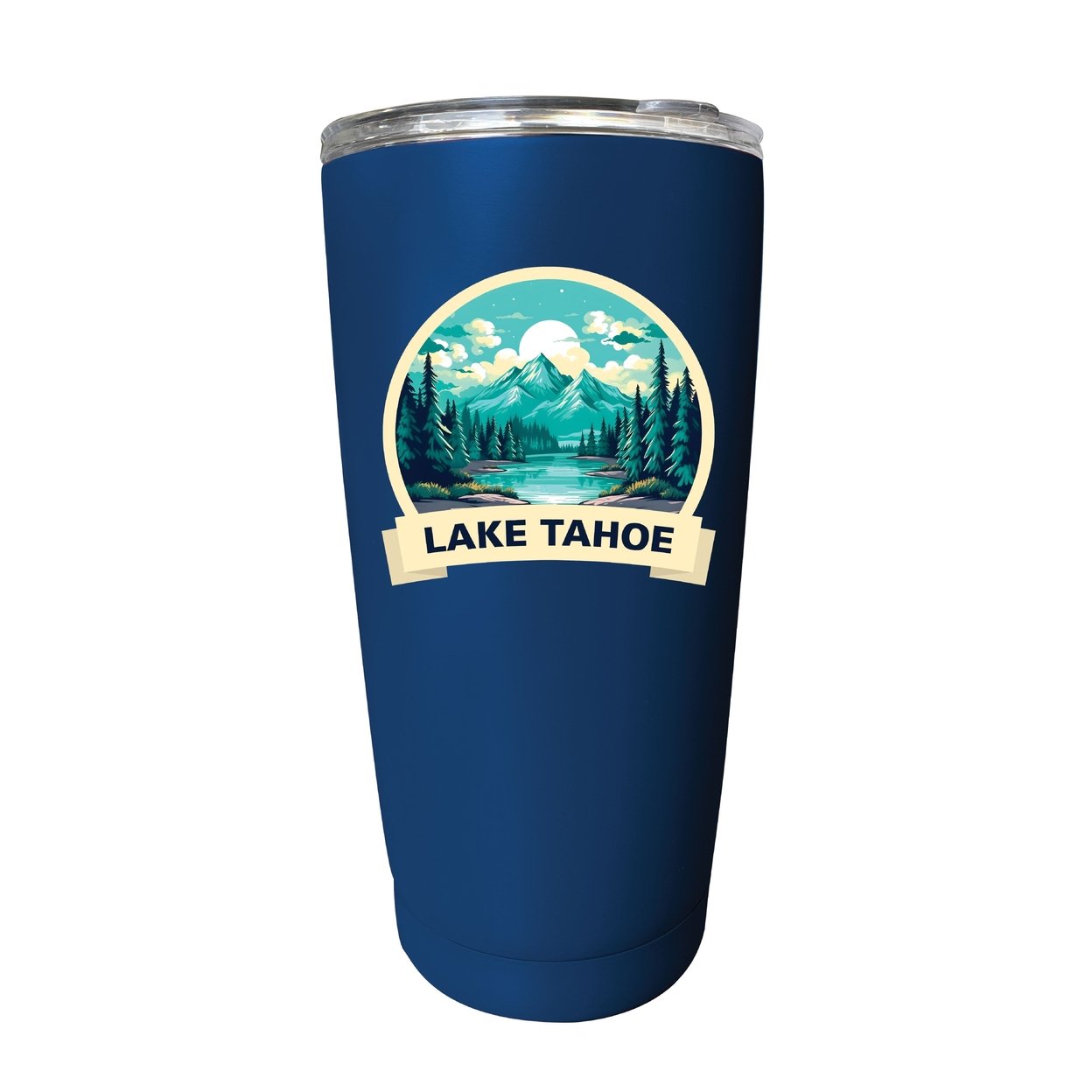 Lake Tahoe California Souvenir 16 Oz Stainless Steel Insulated Tumbler - Navy,,Single