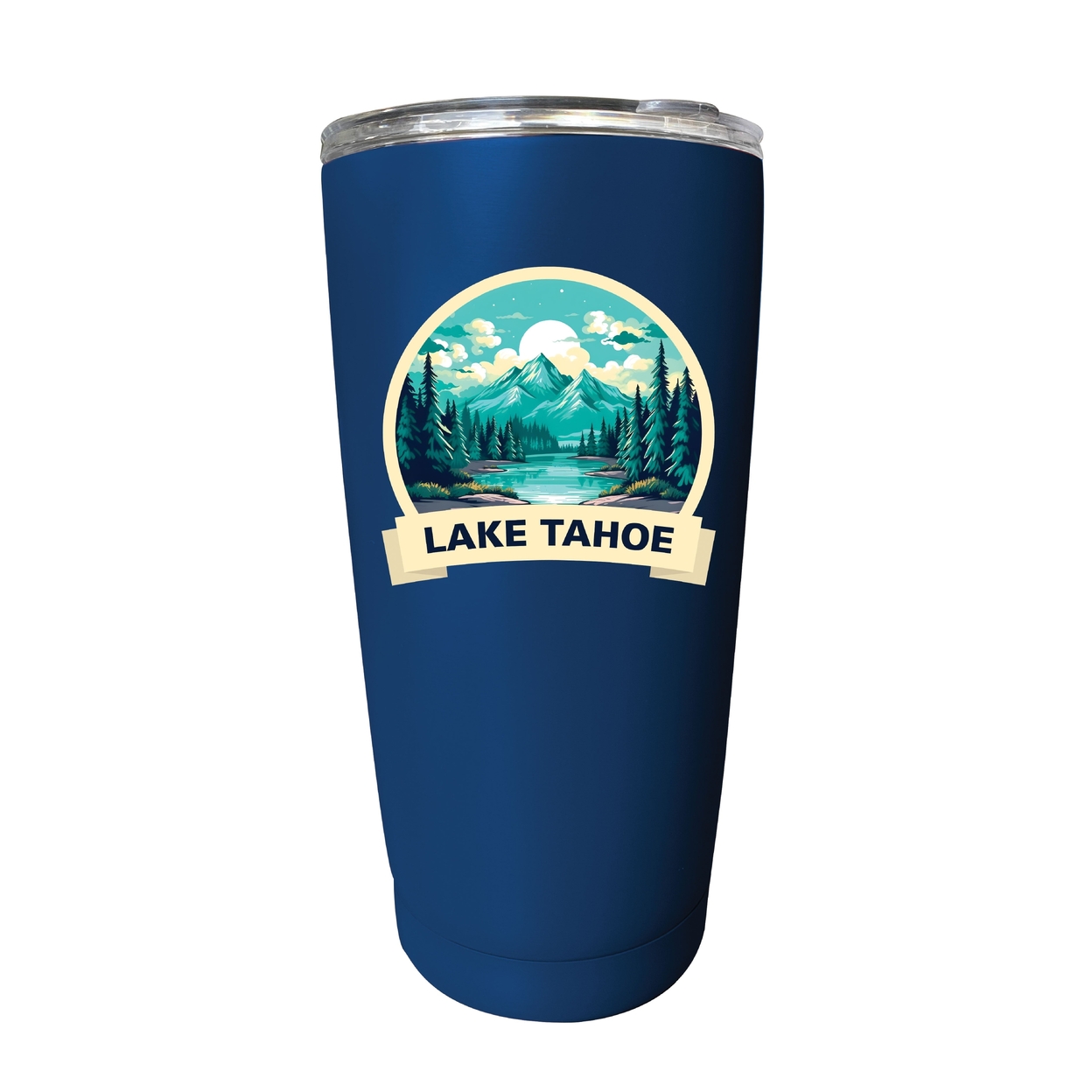 Lake Tahoe California Souvenir 16 Oz Stainless Steel Insulated Tumbler - Navy,,4-Pack