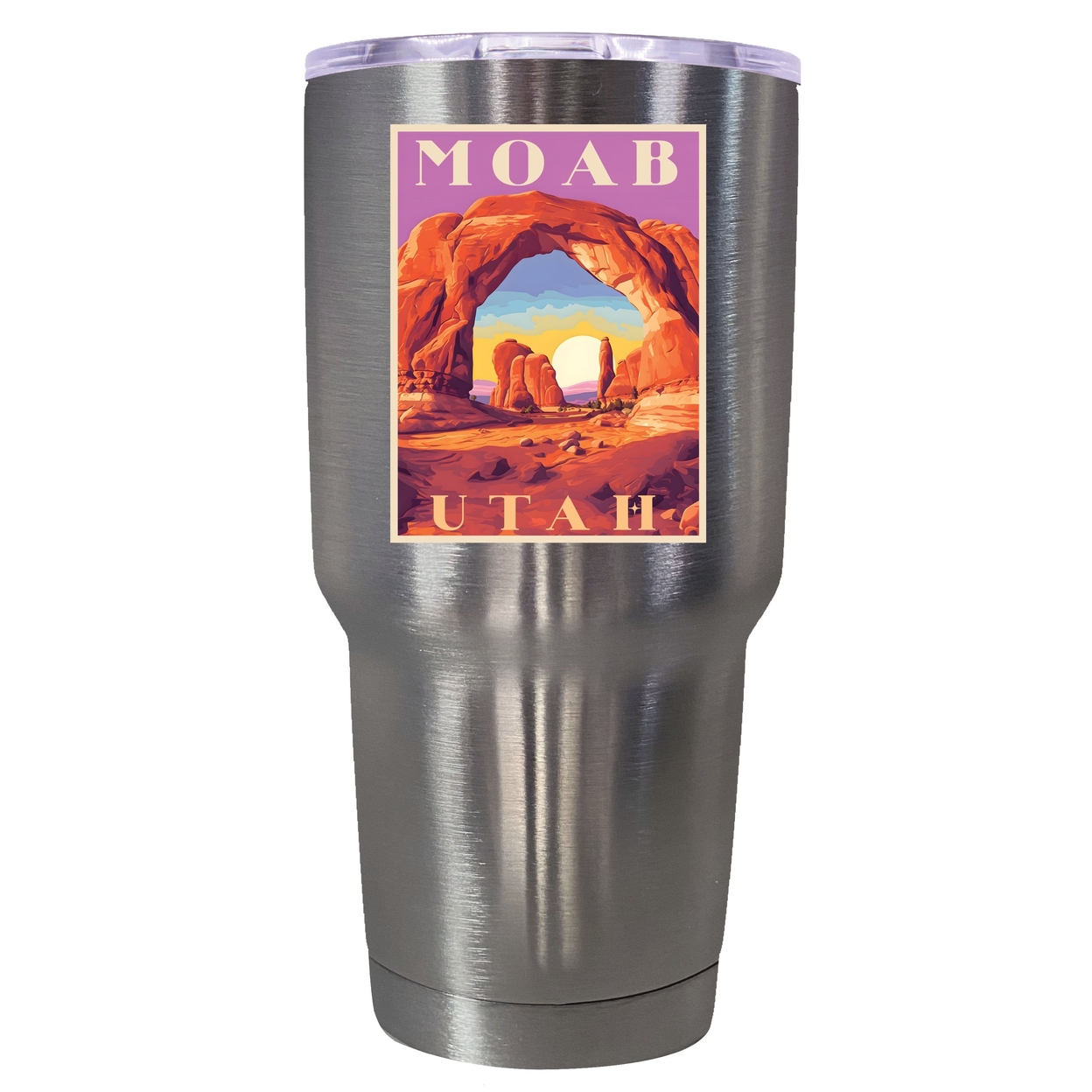 Moab Utah Souvenir 24 Oz Insulated Stainless Steel Tumbler - Stainless Steel,,4-Pack