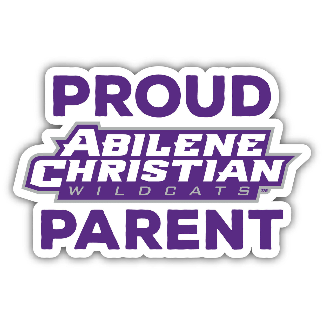 Abilene Christian University Proud Parent 4 Sticker - (4 Pack)