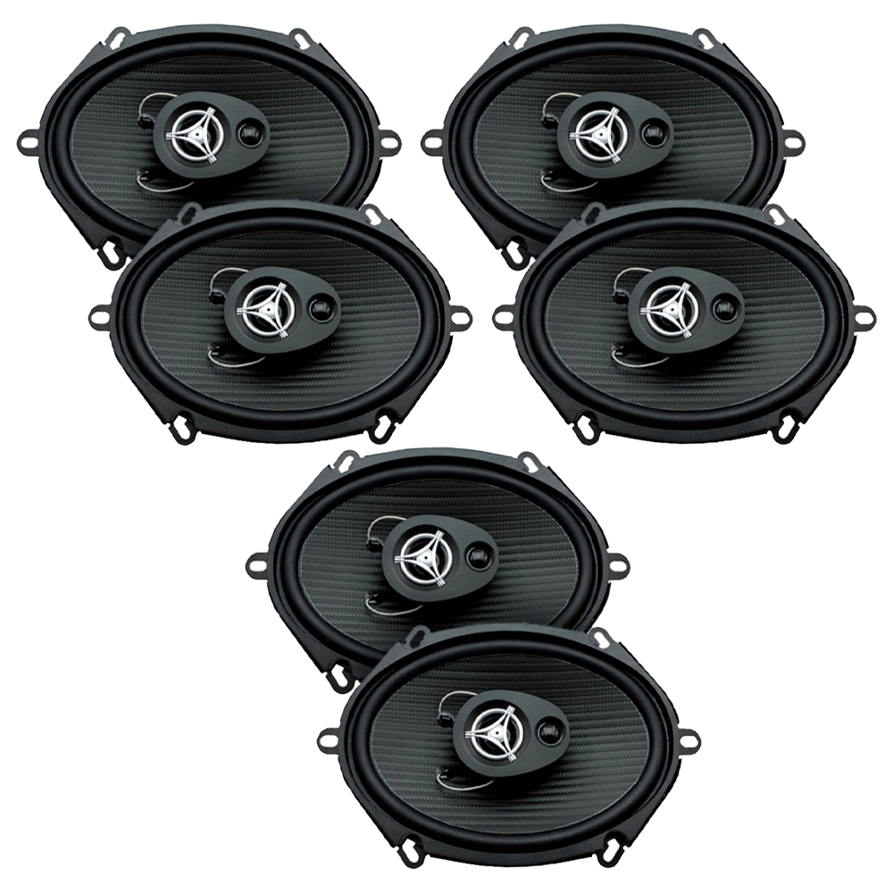 Pack Of (3) Power Acoustik EF573 500 Watts 5 X 7 3-Way Coaxial Car Audio Speakers