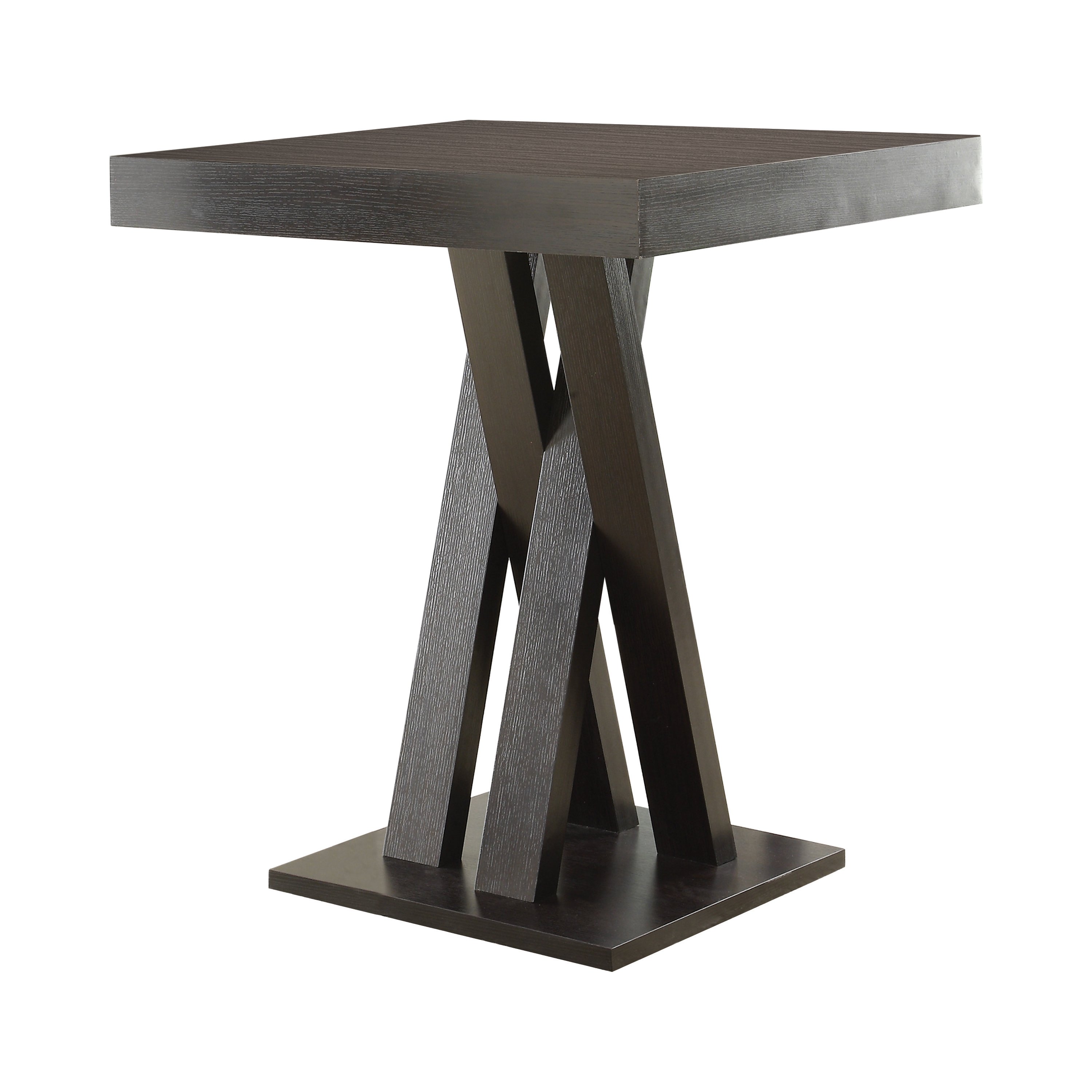 Contemporary Style Wooden Bar Table, Brown- Saltoro Sherpi