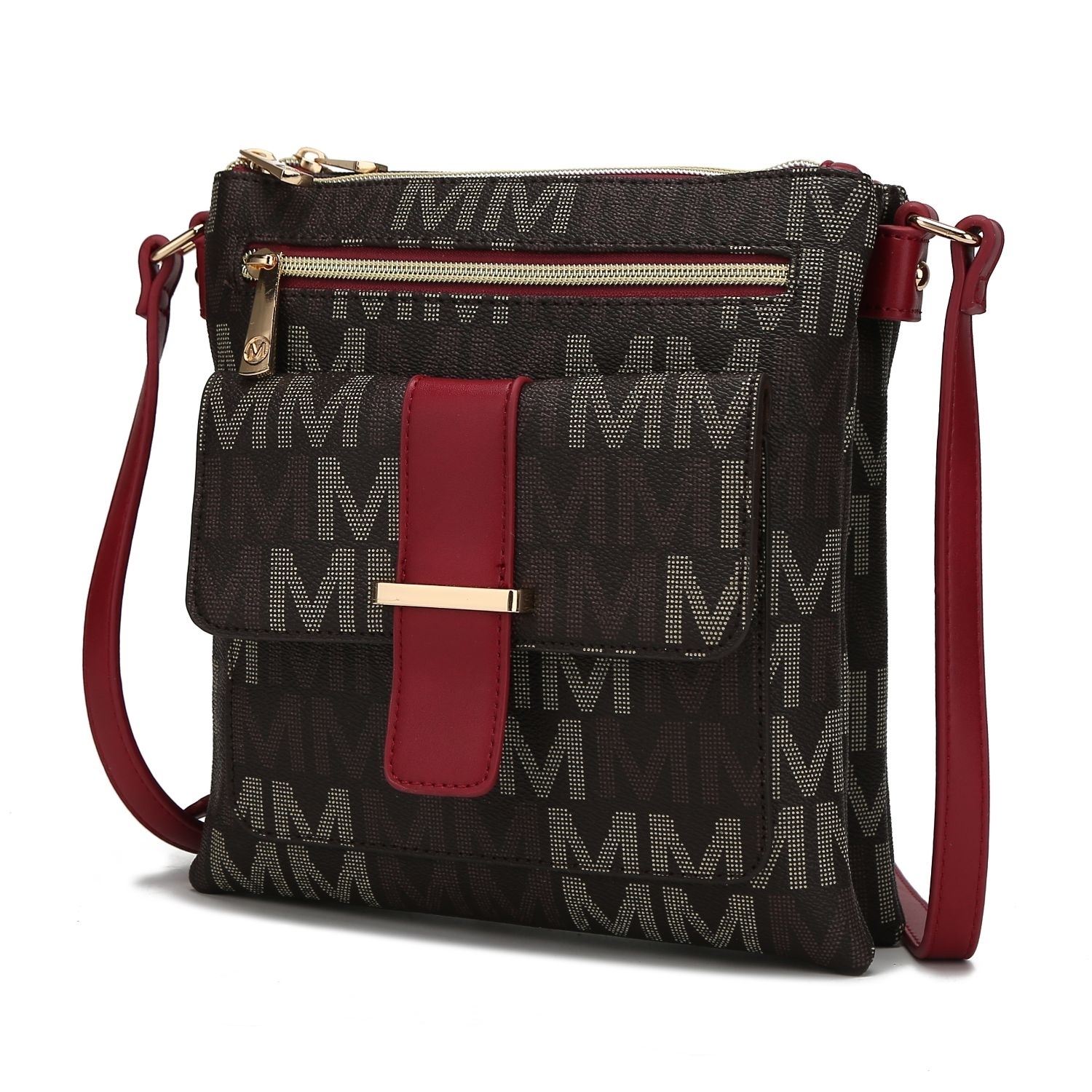 MKF Collection Jeni Signature Crossbody Handbag By Mia K. - Red