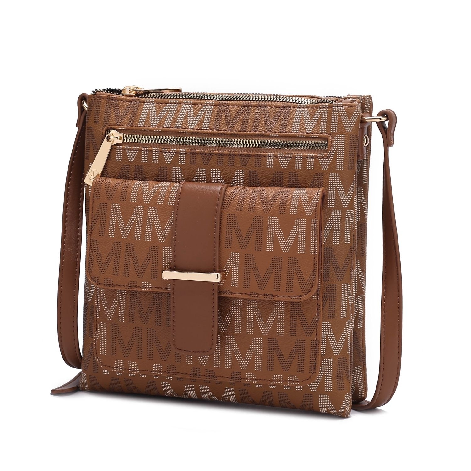 MKF Collection Jeni Signature Crossbody Handbag By Mia K. - Tan