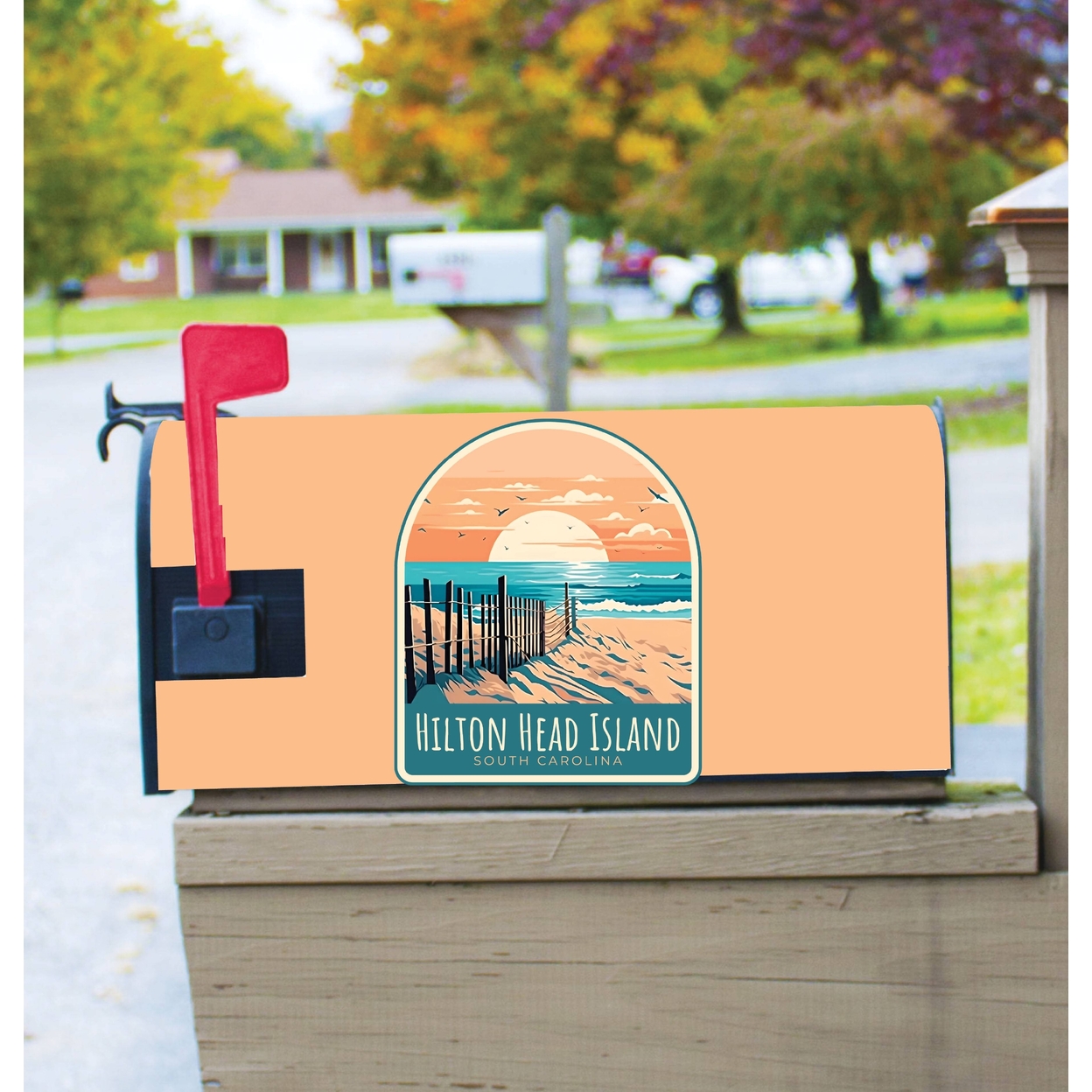 Hilton Head Island Design C Souvenir Magnetic Mailbox Cover
