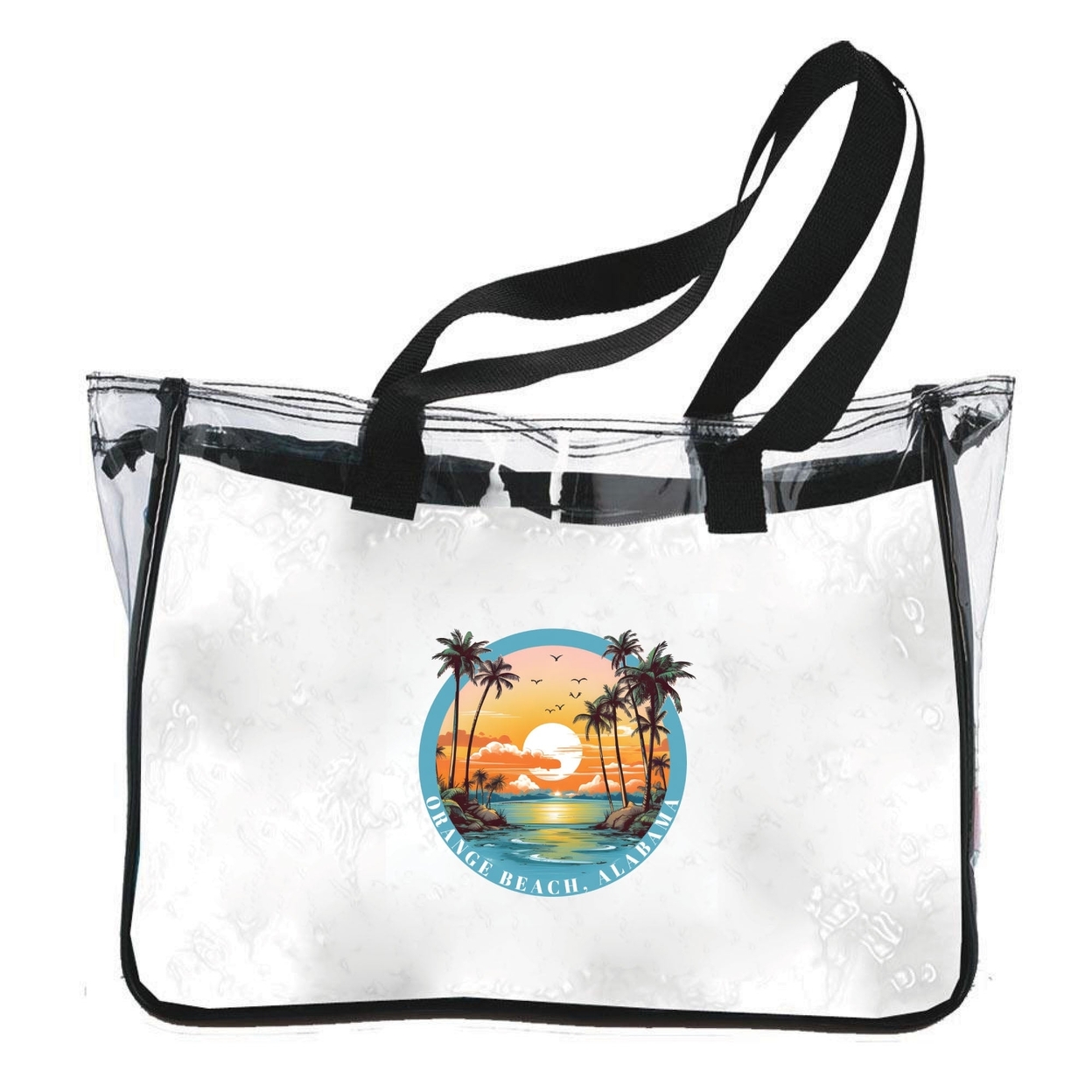 Orange Beach Alabama Design B Souvenir Clear Tote Bag