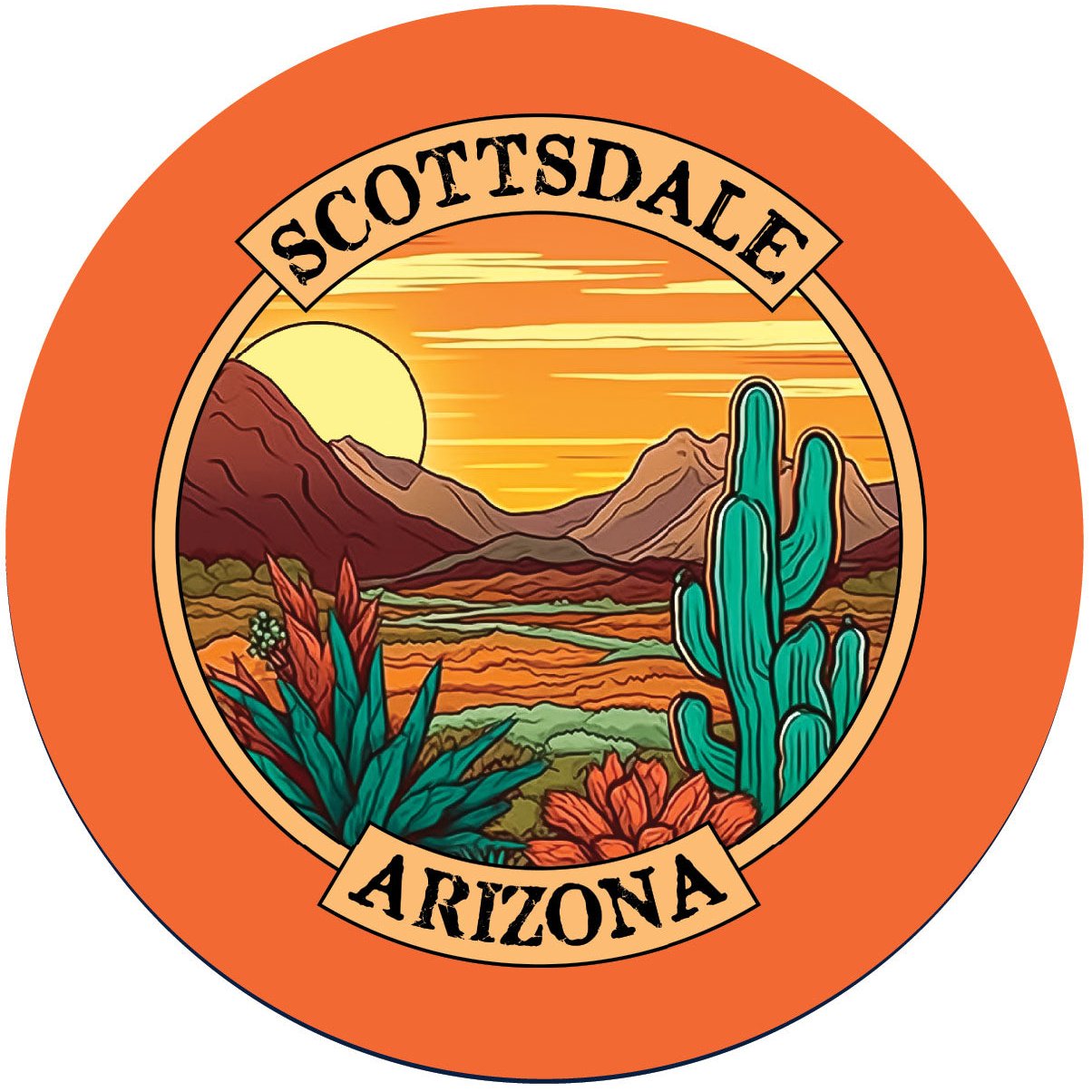 Scottsdale Arizona Design A Souvenir Coaster Paper 4 Pack