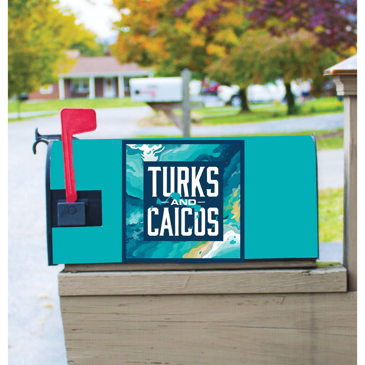 Turks And Caicos Design B Souvenir Magnetic Mailbox Cover