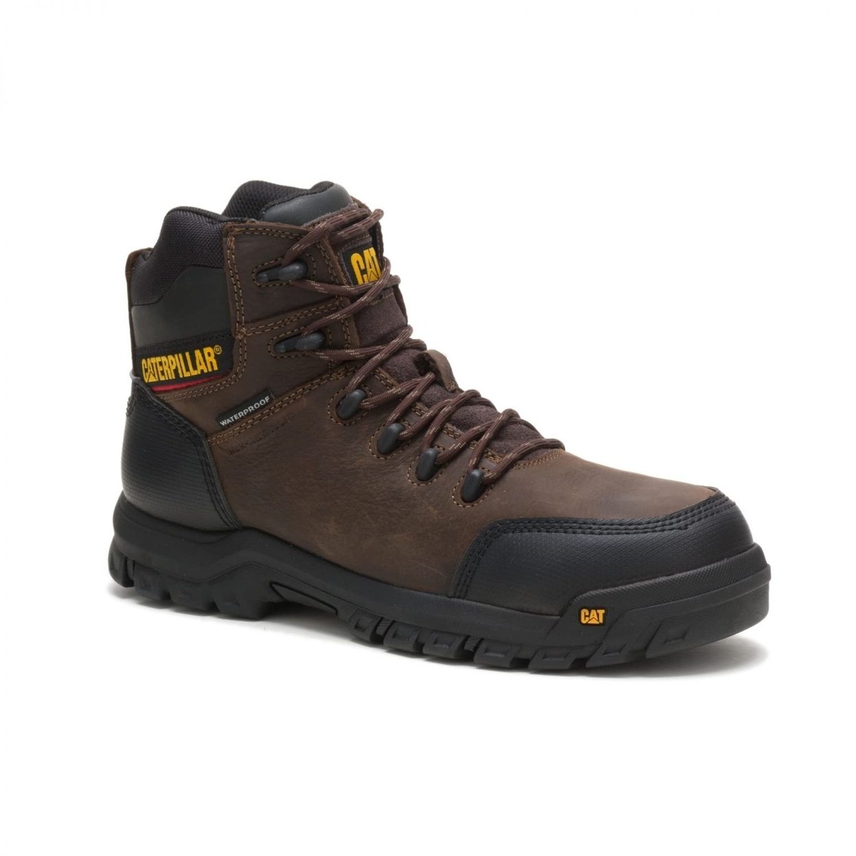 Cat Footwear Men's Resorption Composite Toe Waterproof Industrial Boot BLACK - BLACK, 8-W