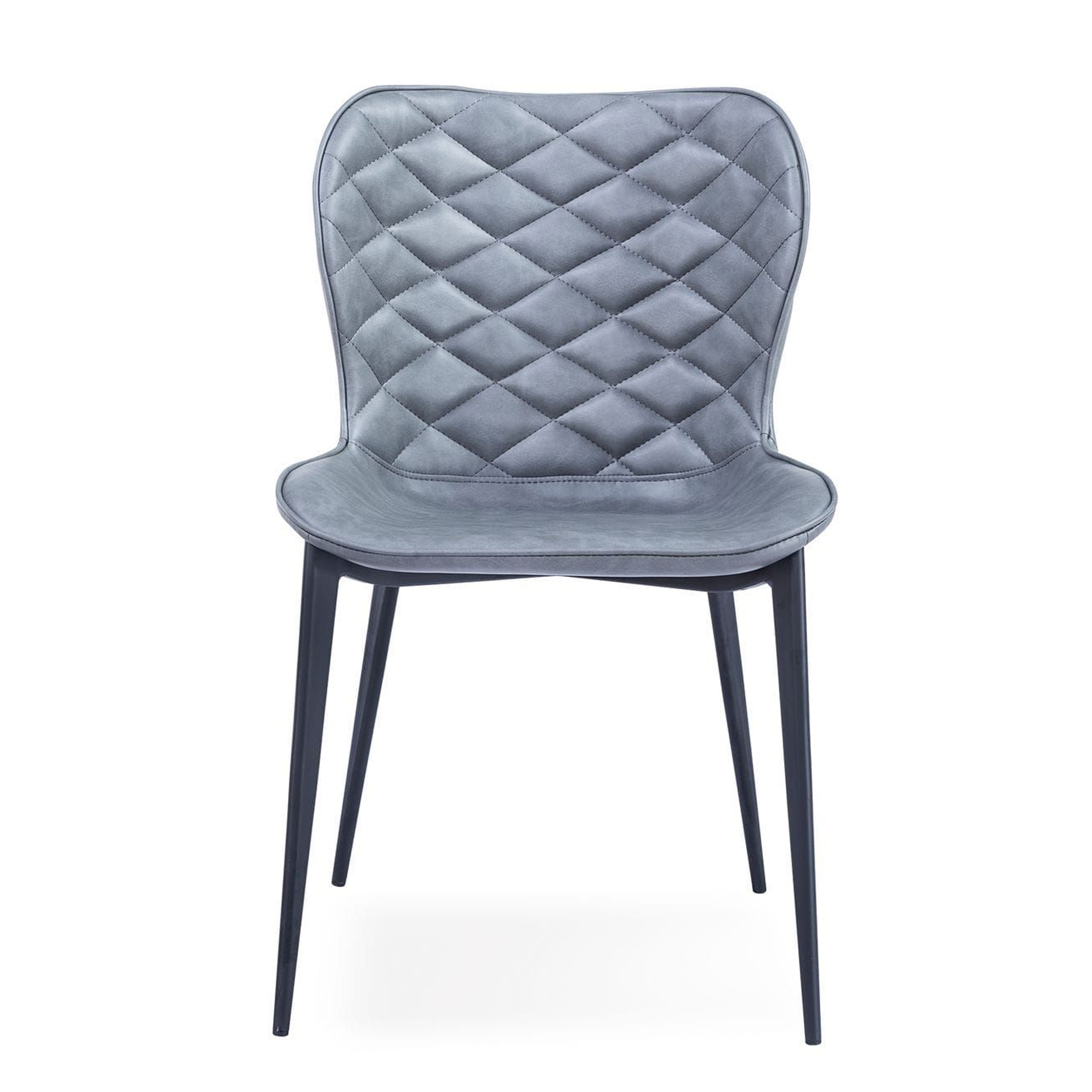 Cid 20 Inch Dining Chair, Set Of 2, Vegan Faux Leather, Wingback, Blue- Saltoro Sherpi