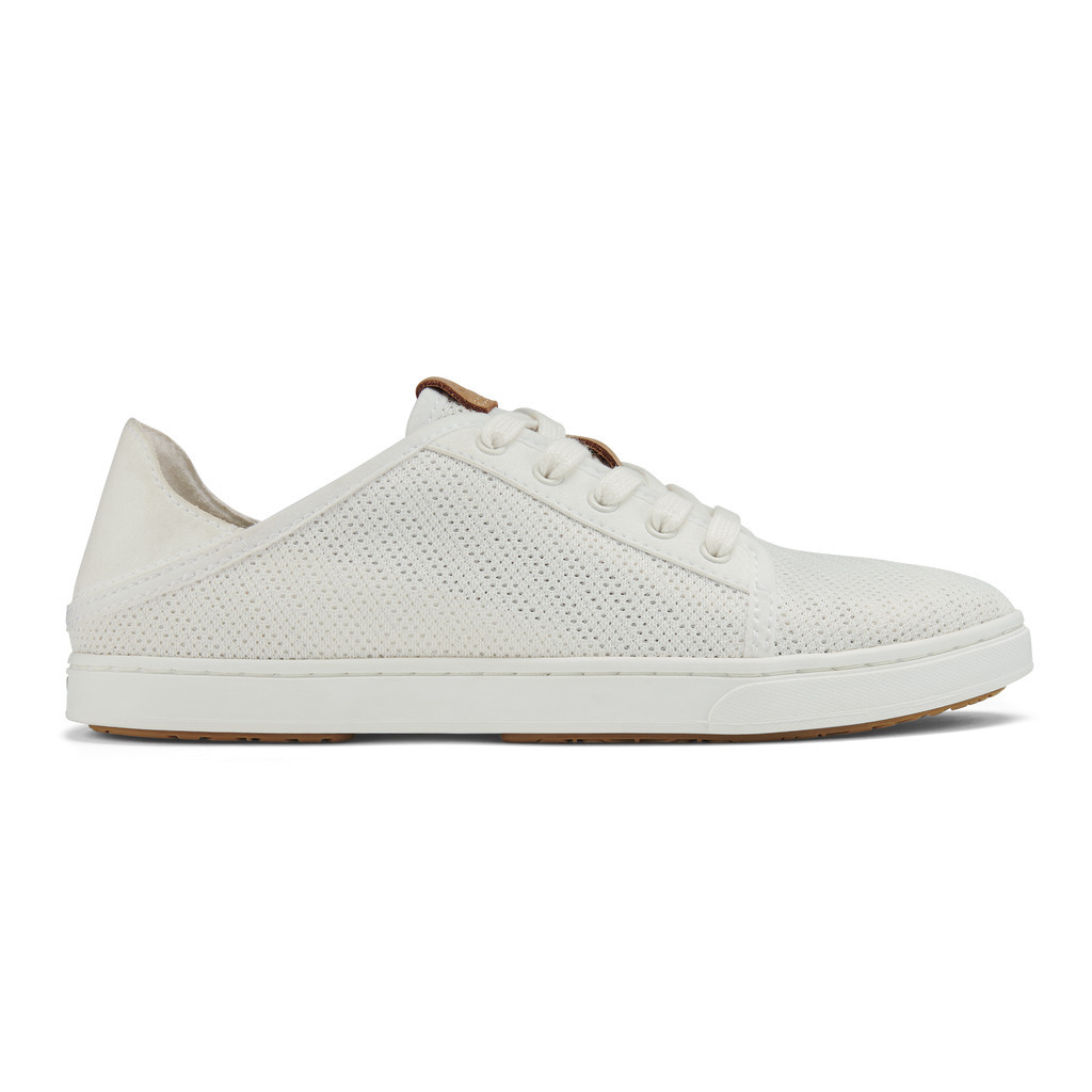 OluKai Women's Pehuea Li White/White Sneaker - 20379-4R4R WHITE/WHITE - WHITE/WHITE, 6