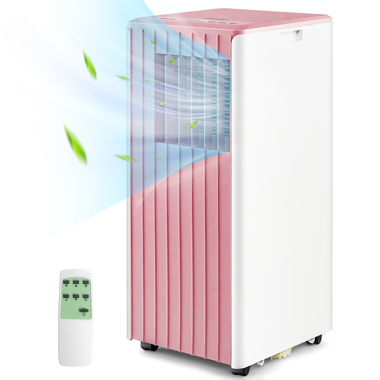 Portable Air Conditioner 10000 BTU ASHRAE 3-in-1 AC Unit W/ Humidifier & Sleep Mode - White +Pink