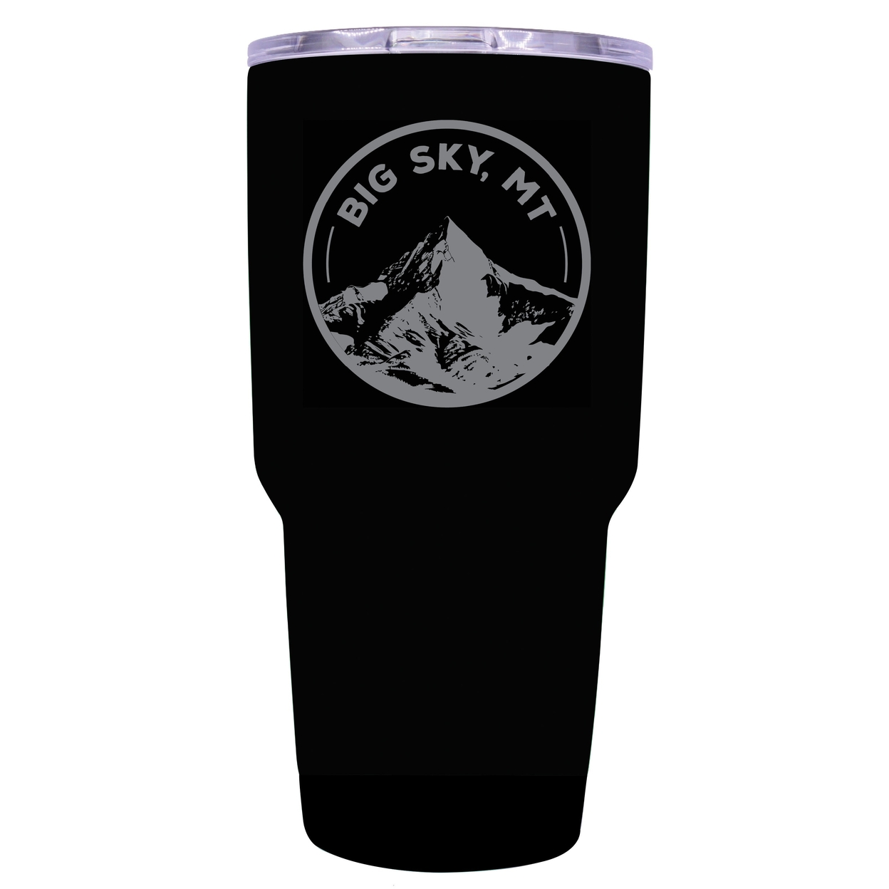 Big Sky Montana Souvenir 24 Oz Engraved Insulated Stainless Steel Tumbler - Black,,2-Pack